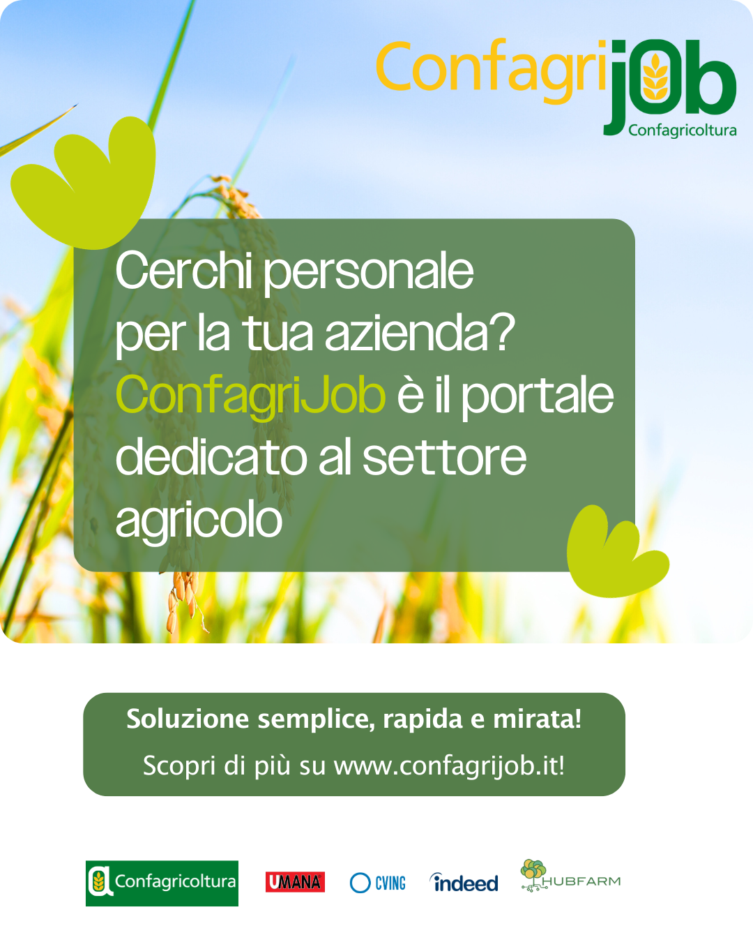 Informazioni sul servizio ConfagriJob