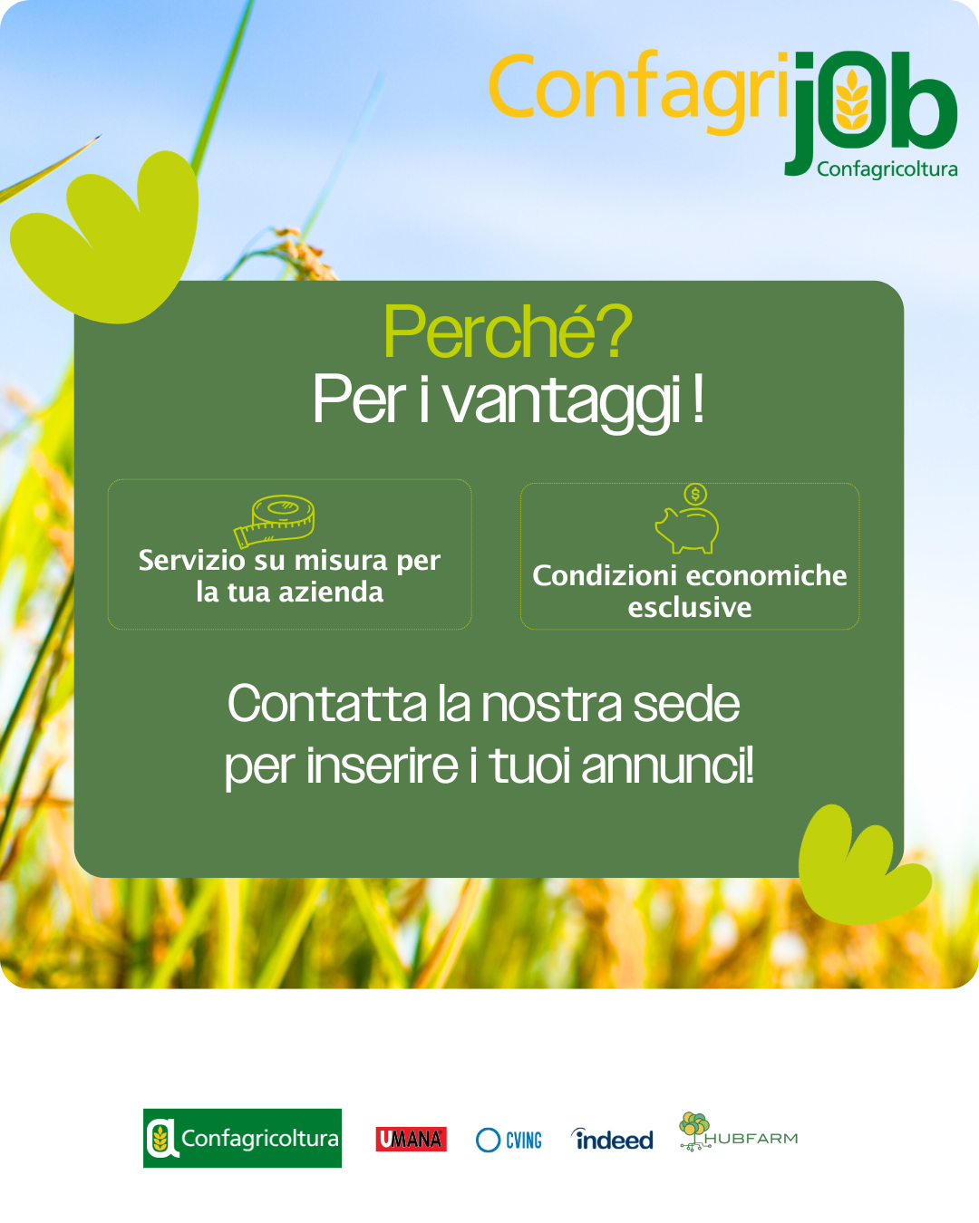 Dettagli del servizio ConfagriJob per le imprese agricole